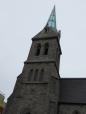 Glass spire atop Pearse Lyons Distillery