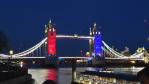 The Tower Bridge in London at night