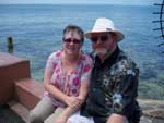 Ron with wife Debi at the southernmost point