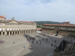 Santiago de Compostela main square as seen from the basilica