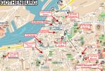 Gothenburg downtown map annotated