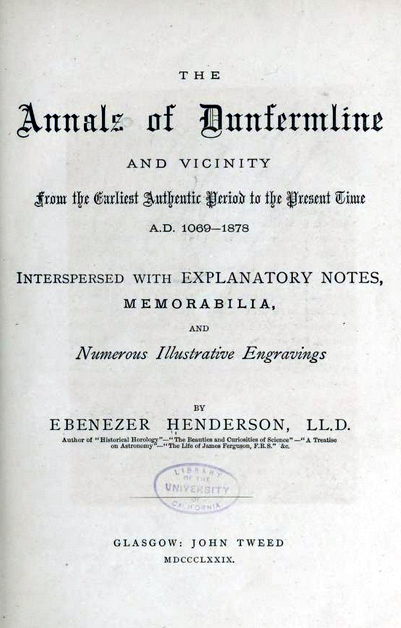 Annals of Dunfermline